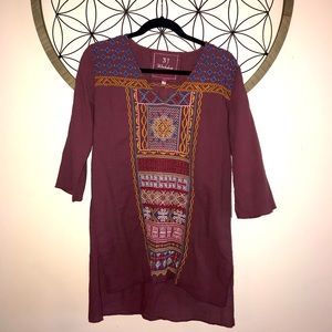 Johnny Was 3J Workshop Purple Tunic